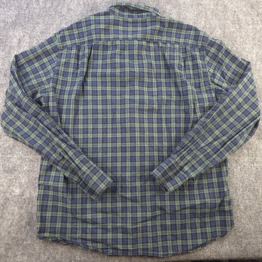 J Crew Shirt XL Slim Fit Green Blue Check Long‎ Sleeve Button Down Cotton - Picture 6 of 7